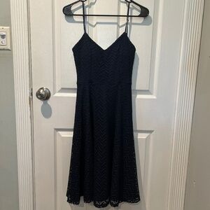 Navy Blue spaghetti strap Cocktail dress